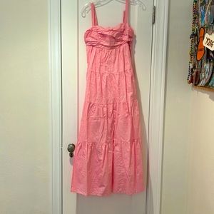 pink maxi dress